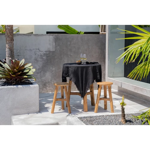 The Linen Tablecloth - Black - 180x300