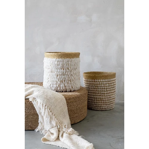 The Pandan Basket #2 - Natural White