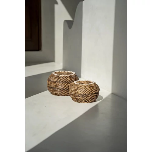 The Colonial Peek-a-Boo Basket - Natural Brown - M