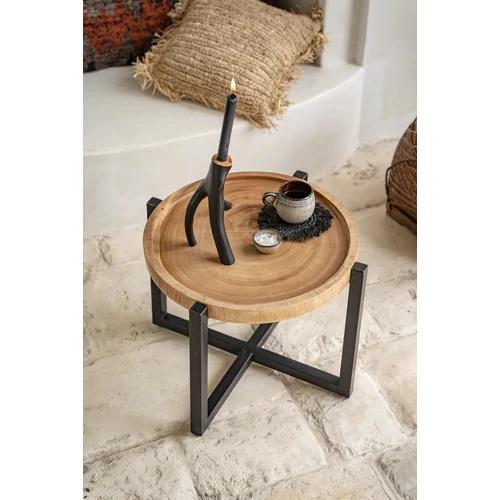 The Fringe Raffia Coaster - Black