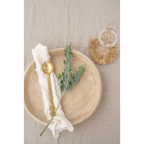 The Fringe Raffia Coaster - Natural