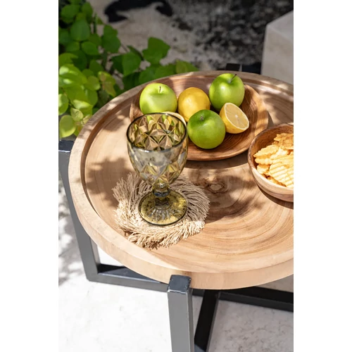 The Fringe Raffia Coaster - Natural