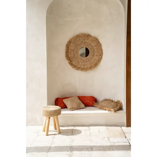 The Raffia Flores Cushion Cover Square - Natural - 40x40