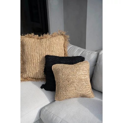 The Raffia Flores Cushion Cover Square - Natural - 40x40