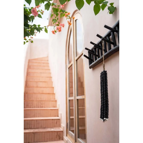 The Wooden Beads Tassel - Black