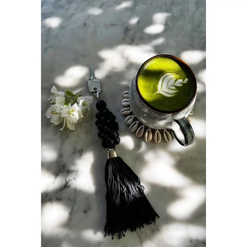 The Wooden Beads Keychain - Black