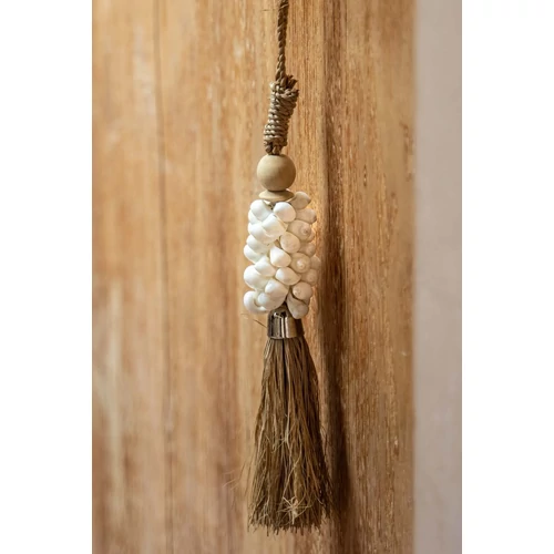 The Cowrie and Raffia Tassel - Natural