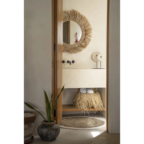 The Seagrass & Cotton Round Carpet - Natural White - 100