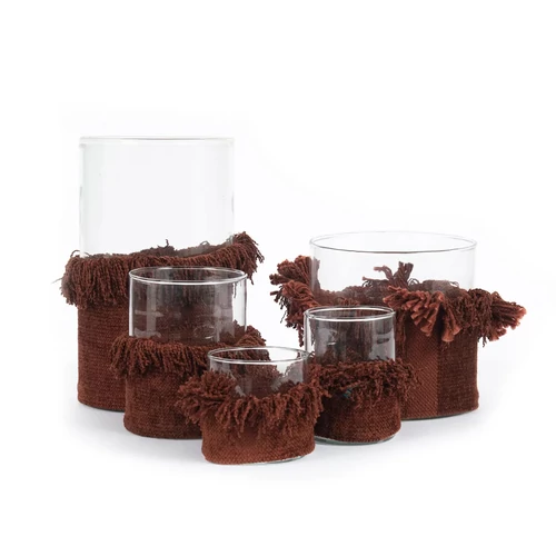 The Oh My Gee Candle Holder - Burgundy Velvet - M