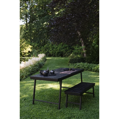 The Herringbone Market Table - Black - 160cm
