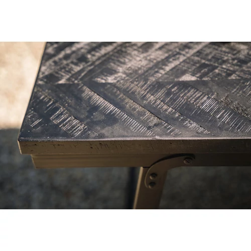 The Herringbone Market Table - Black - 160cm