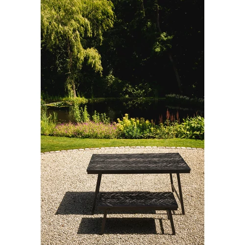 The Herringbone Market Table - Black - 160cm