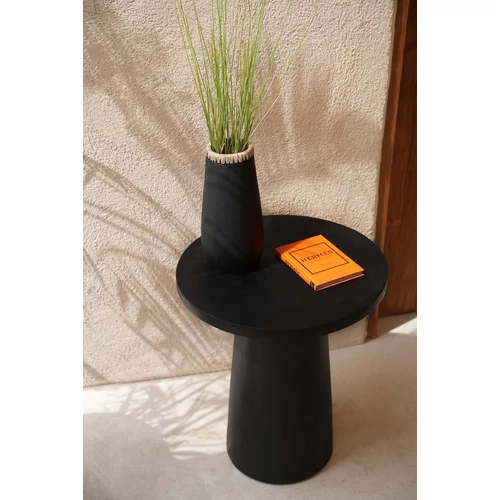 The Timber Conic Side Table - Black - 50