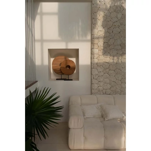 The Teak Disc on Stand - M