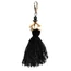 The Cowrie Tassel Keychain - Black