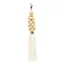 The Wooden Beads Keychain - Natural White